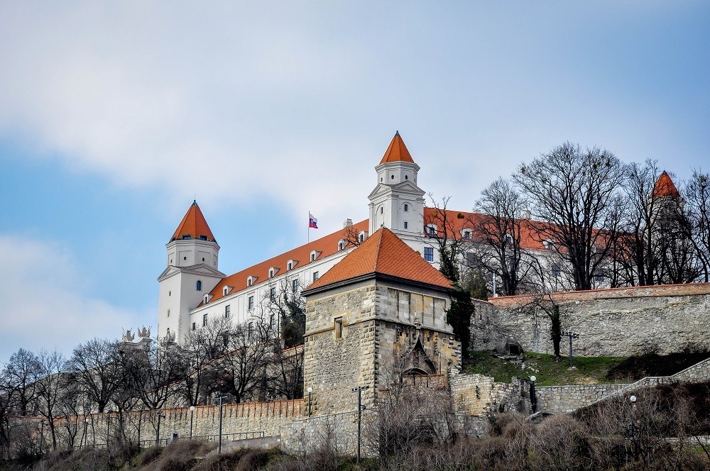 Bratislava Castle on the hill in Slovakia