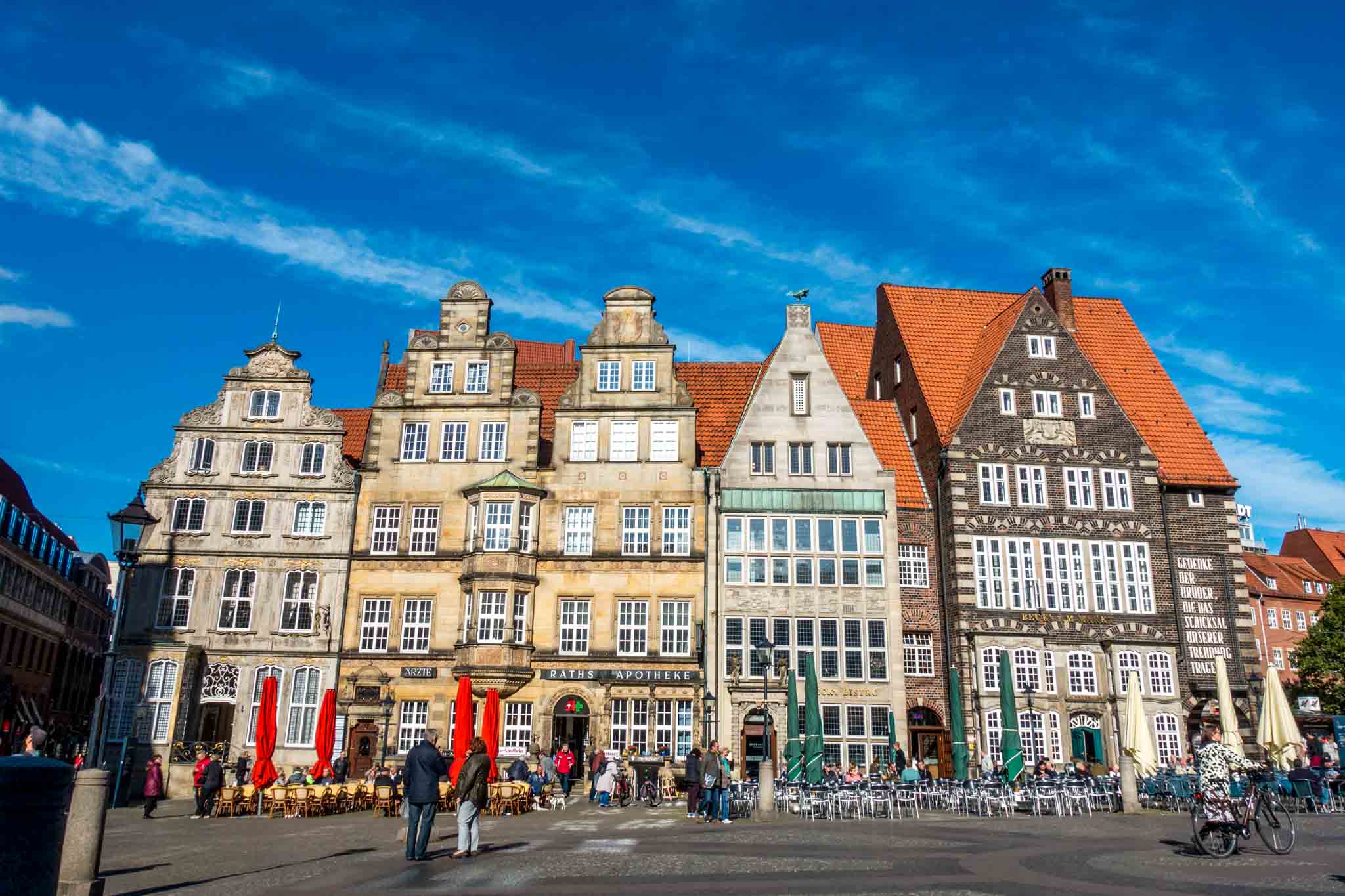 Historic merchant houses in Bremen Germany