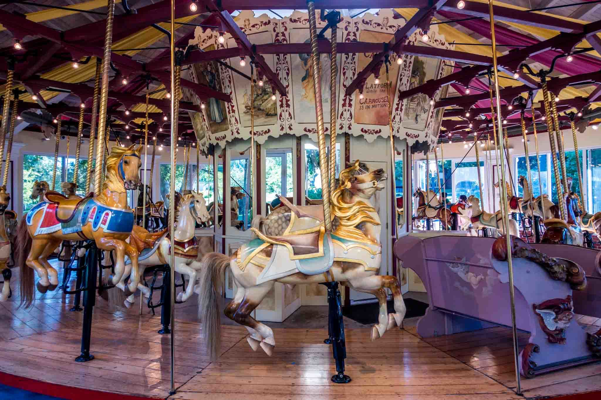 Colorful carousel ride