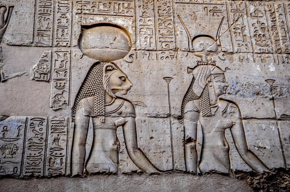 Reliefs at Kom Ombo in Egypt