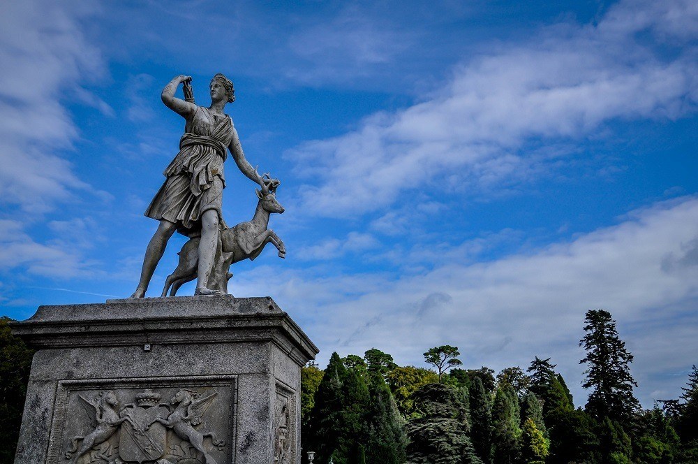 Statue in the Powerscourt Gardens outside of Dublin, Ireland