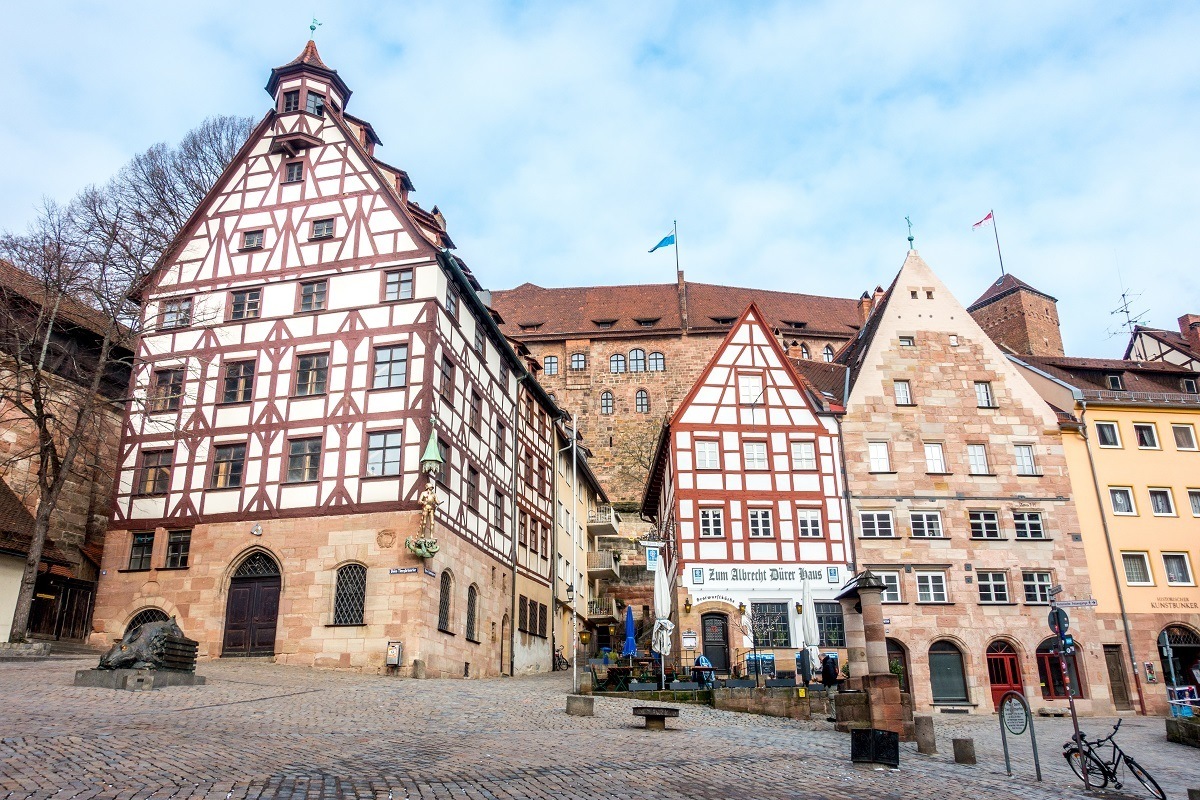 Half-timbered buildings in Nuremberg Germany