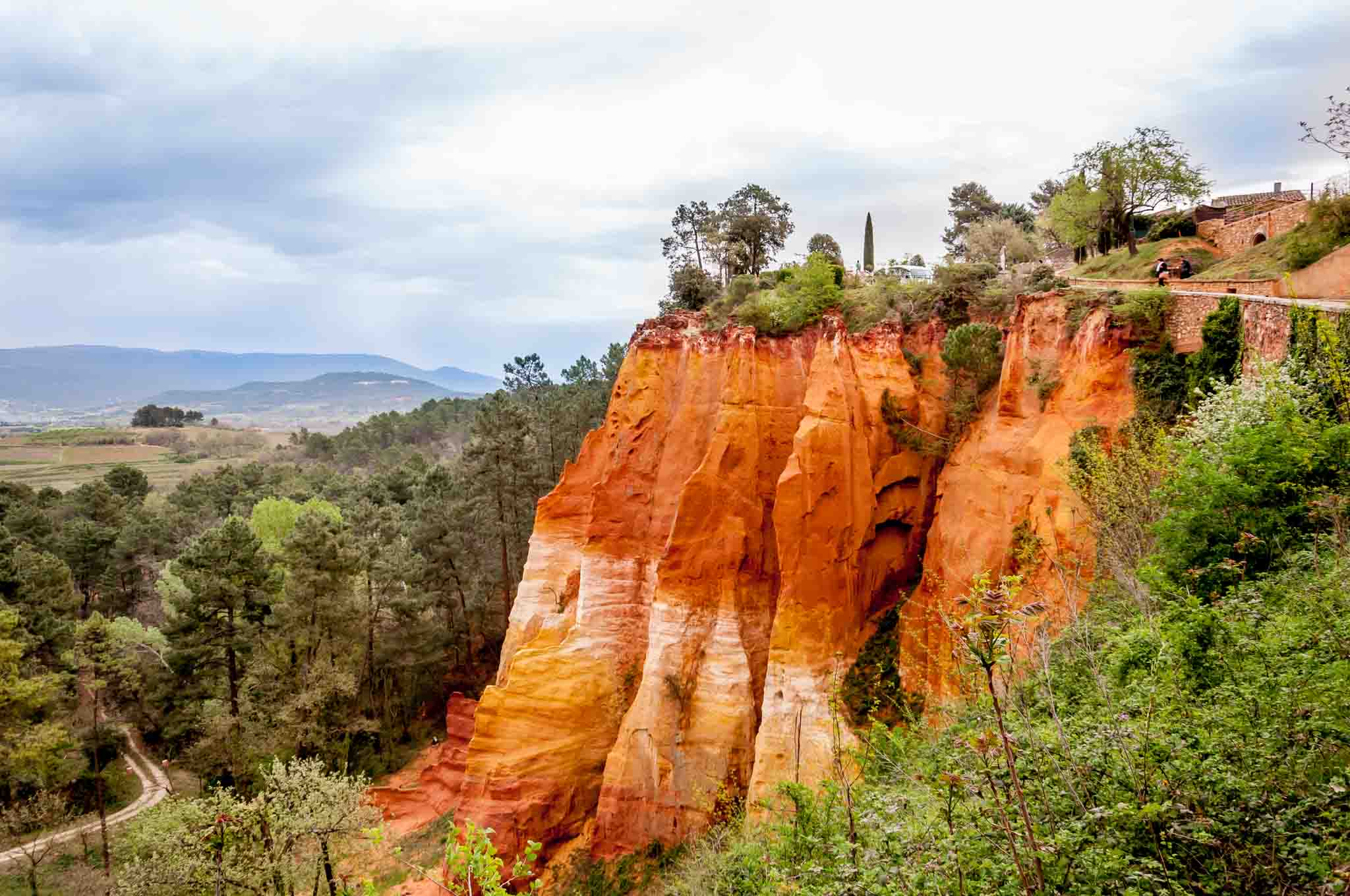 Orange and red ochre cliffs