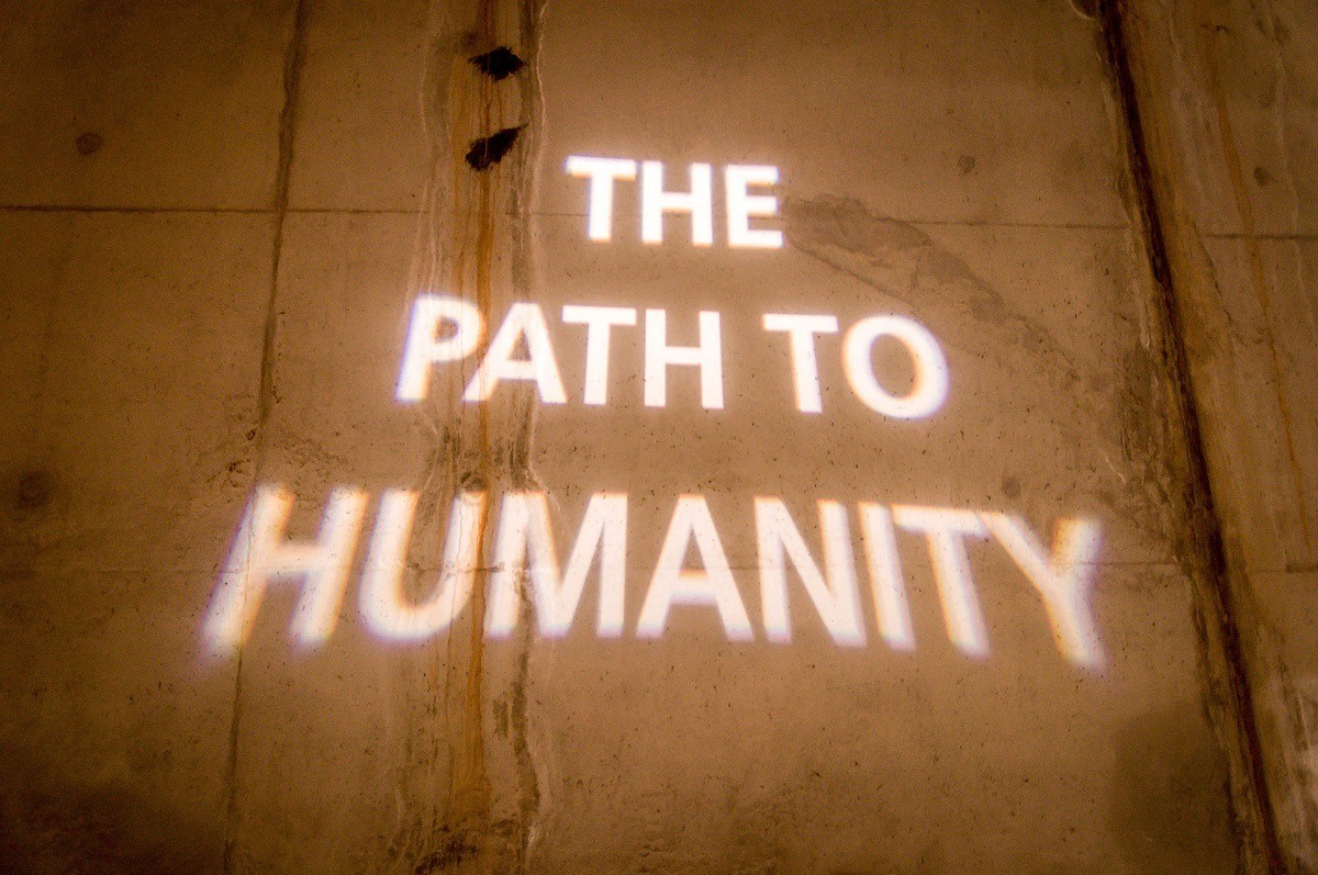The Path to Humanity sign at the Maropeng Visitors Center in the Cradle of Humankind